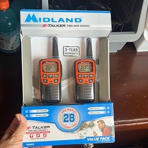 Midland X-Talker Two-Way Radios - Black and Orange